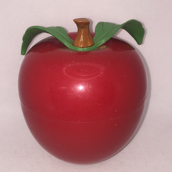 Vintage Fisher Price Happy Apple Roly Poly Infant Baby Chime Toy Big Apple - Picture 2 of 7